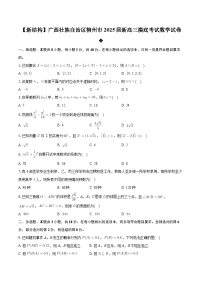 广西壮族自治区柳州市2025届新高三摸底考试数学试卷