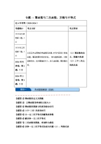 2025年高考数学热点题型追踪与重难点专题突破（新高考专用）热点专题2-3幂函数与二次函数，方程与不等式【12类题型】 (1)含解析答案