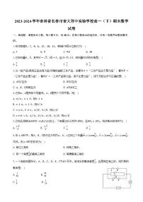 2023-2024学年吉林省长春市吉大附中实验学校高一（下）期末数学试卷（含答案）