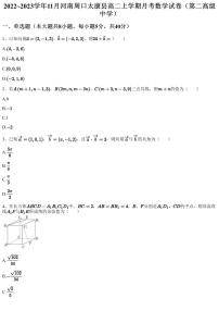 2022~2023学年11月河南周口太康县高二上学期月考数学试卷（第二高级中学）（含答案与解析）