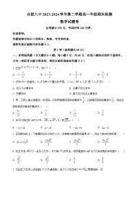 安徽省皖中名校联盟合肥市第八中学2023-2024学年高一下期末考试数学试卷（Word版附解析）
