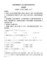 四川省宜宾市2024届高三下学期高考适应性考试（三模）文科数学试卷（原卷版+解析版）