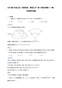 2025届广东省三校“决胜高考，梦圆乙巳”第一次联合模拟（一模）考试数学试题（解析版）