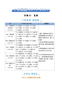 专题02 复数（学生卷）- 十年（2015-2024）高考真题数学分项汇编（全国通用）