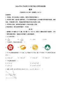 湖南省永州市第八中学2024-2025学年高一上学期入学测试数学试题（原卷版）