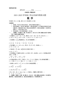 2024-2025学年高三高考第一次模拟数学试题