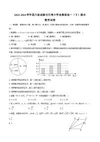 2023-2024学年四川省成都市石室中学竞赛班高一（下）期末数学试卷（含解析）