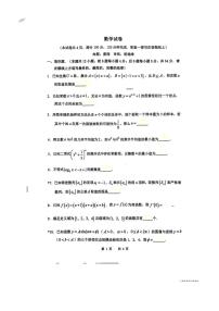 [数学]上海市上海交通大学附属中学2024～2025学年高三上学期开学考试试题(无答案)