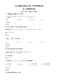 湖南省长沙麓山国际实验学校2024-2025学年高三上学期第一次学情检测数学试卷（Word版附解析）