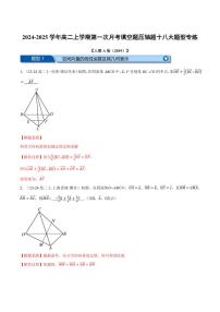 高二数学上学期第一次月考填空题压轴题十八大题型专练（解析版）