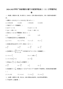 2024-2025学年广东省揭阳市普宁市国贤学校高三（上）开学数学试卷（含答案）