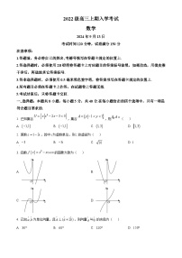 四川省成都市锦江区嘉祥外国语高级中学2024-2025学年高三上学期入学考试数学试卷（Word版附答案）