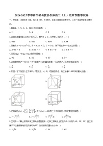 2024-2025学年浙江省名校协作体高三（上）适应性数学试卷（含答案）
