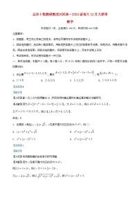 湖南省五市十校教研教改共同体2023_2024学年高三数学上学期12月大联考试卷含解析