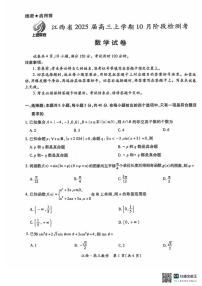[数学]江西省上进联考2024～2025学年高三上学期10月月考试题(有答案)