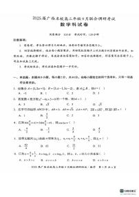 2025届广西名校高三9月联合调研测试试卷+数学（含答案）