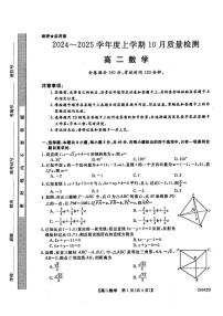河南省周口市鹿邑县2024-2025学年高二上学期10月月考数学试题（PDF版附解析）