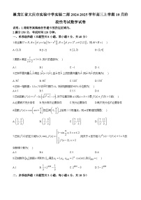 黑龙江省大庆市实验中学实验二部2024-2025学年高三上学期10月阶段性考试数学试卷