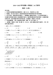 安徽省临泉第一中学等校2024-2025学年高二上学期10月联考数学试题（B卷）