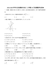 2024-2025学年江西省赣州市高二上学期10月检测数学试卷（含解析）