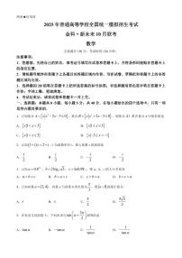 河南省金科新未来2025届高三上学期10月联考数学试题（PDF版附解析）