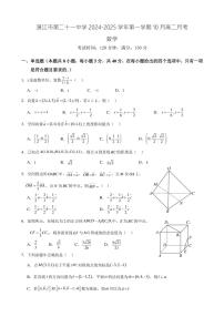[数学]广东省湛江市第二十一中学2024～2025学年高二上学期10月月考试题(有解析)