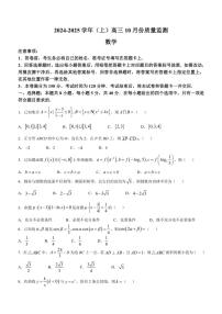 [数学]江苏省徐州市邳州市2024～2025学年高三上学期10月份质量监测试卷(有答案)