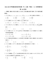 湖北省武汉市汉阳一中、江夏一中2024-2025学年高二上学期10月联考数学试卷