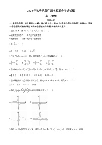 广西名校联合考试2024-2025学年高三上学期9月联合考试数学试卷