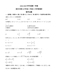 江苏省徐州市第七中学2024-2025学年高二上学期9月月考数学试卷(无答案)