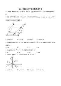 福建省德化第二中学2024-2025学年高二上学期10月月考数学试题