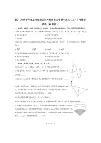 [数学]2024～2025学年北京市朝阳区对外经贸易大学附中高三(上)月考试卷(10月份)(有答案)