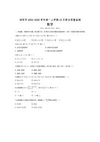 [数学]湖南省浏阳市2024～2025学年高一上学期10月联合质量监测试卷(有答案)