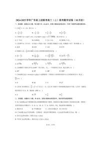 [数学]2024～2025学年广东省上进联考高三(上)段考试卷(10月份)(有答案)