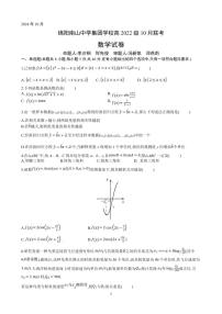 数学丨四川省绵阳市南山中学集团学校2025届高三10月联考数学试卷及答案