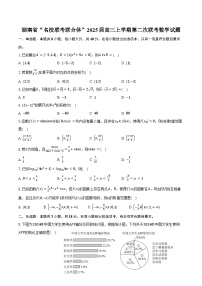 湖南省“名校联考联合体”2025届高三上学期第二次联考数学试题（含答案）