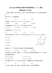 2024-2025学年浙江省杭州市联谊学校高二（上）质检数学试卷（10月份）（含答案）