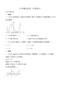 数学选择性必修第二册5.3 导数的应用优秀一课一练