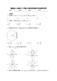 湖南省2025届高三上学期10月阶段检测联合考试数学试卷(含答案)