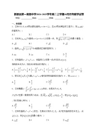 新蔡县第一高级中学2024-2025学年高二上学期10月月考数学试卷(含答案)