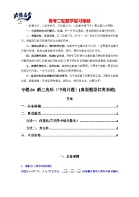 专题04 解三角形（中线问题）(典型题型归类训练)-2025年高考数学二轮复习大题解题技巧（新高考专用）