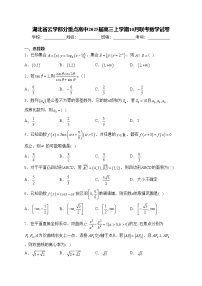 湖北省云学部分重点高中2025届高三上学期10月联考数学试卷(含答案)