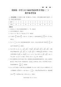 贵州省贵阳市第一中学2025届高三上学期高考适应性月考（二）数学试题
