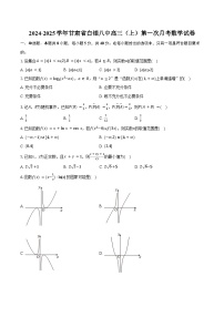 2024-2025学年甘肃省白银八中高三（上）第一次月考数学试卷（含答案）