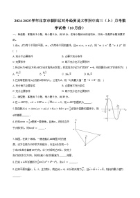 2024-2025学年北京市朝阳区对外经贸易大学附中高三（上）月考数学试卷（10月份）（含答案）