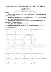 2024—2025学年度上学期普通高中高三第一次联合教学质量检测高三数学（原卷版+解析版）