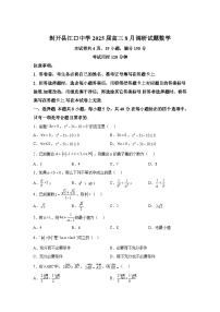 广东省肇庆市封开县江口中学2024-2025学年高三上学期8月月考 数学试题（含解析）