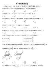 吉林省通化市梅河口市第五中学2024-2025学年高二上学期10月期中考试数学试题