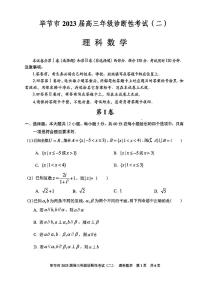 贵州毕节高三第二次模拟考试理数试题附答案