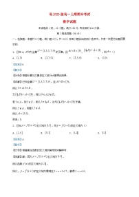 四川省泸州市泸县2023_2024学年高一数学上学期期末试题含解析